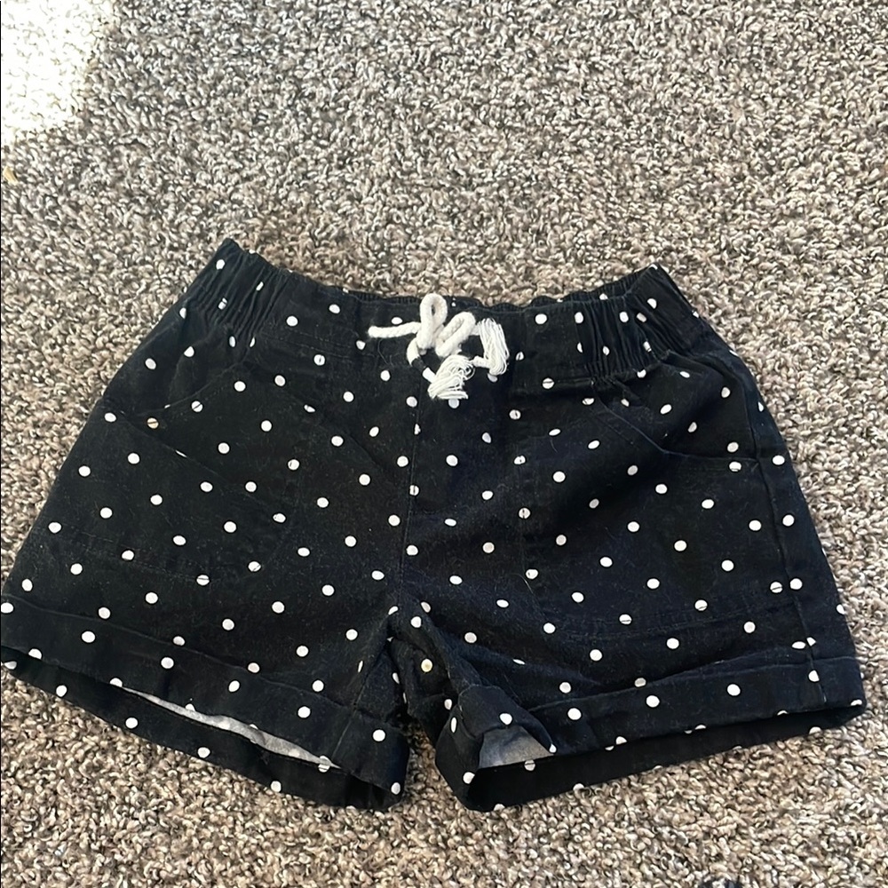 Wonder Nation Black and White Polka Dot Kids Shorts